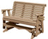Amish Made Lancaster Series Poly Plastic Lumber Wood Glider Premium Colors Made in USA HDPE with No wood fibers Memorial Patio Porch Glider Rollback design 1000 lbs Limit+G4:G5