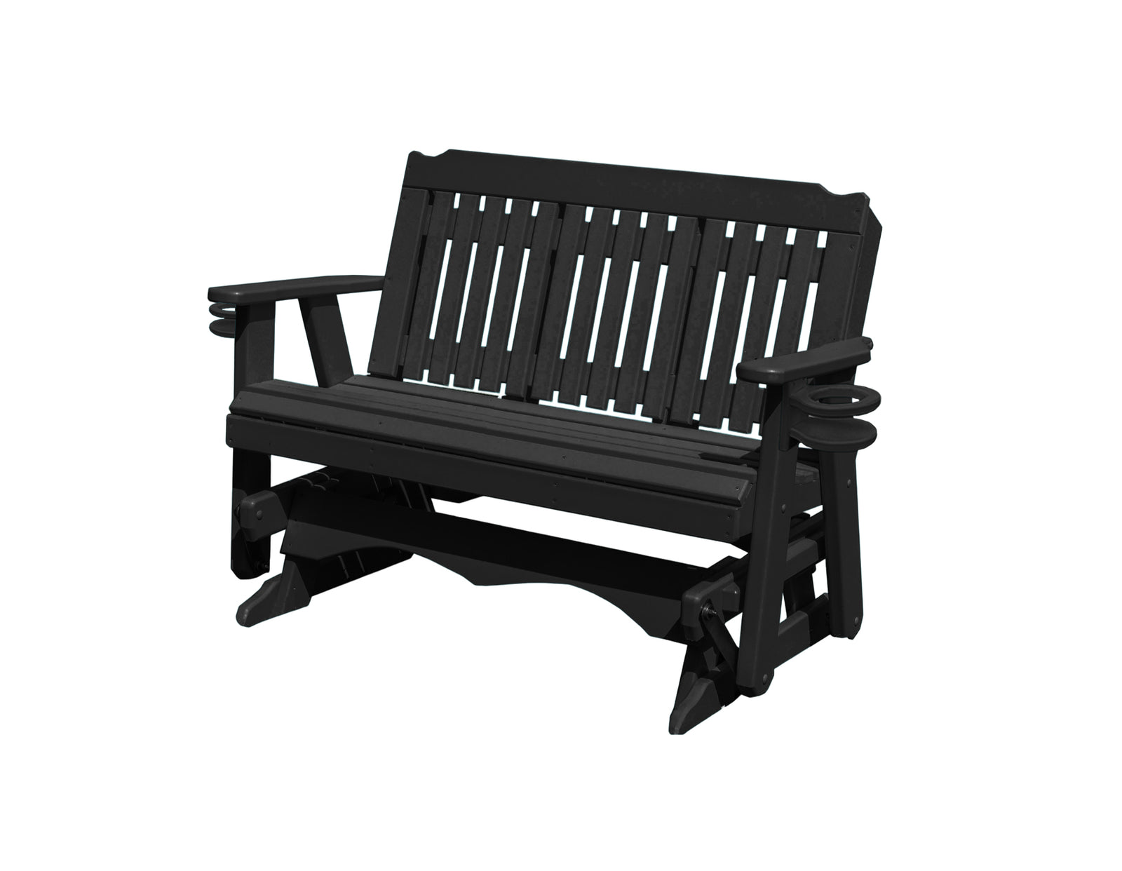 Glider Handmade by Amish Artisans in USA Poly Lumber wood Logan Series Porch Glider Heavy Duty Everlasting PolyTuf HDPE