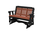 Glider Handmade by Amish Artisans in USA Poly Lumber wood Logan Series Porch Glider Heavy Duty Everlasting PolyTuf HDPE