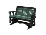 Glider Handmade by Amish Artisans in USA Poly Lumber wood Logan Series Porch Glider Heavy Duty Everlasting PolyTuf HDPE