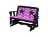 Glider Handmade by Amish Artisans in USA Poly Lumber wood Star Series Porch Glider Heavy Duty Everlasting PolyTuf HDPE