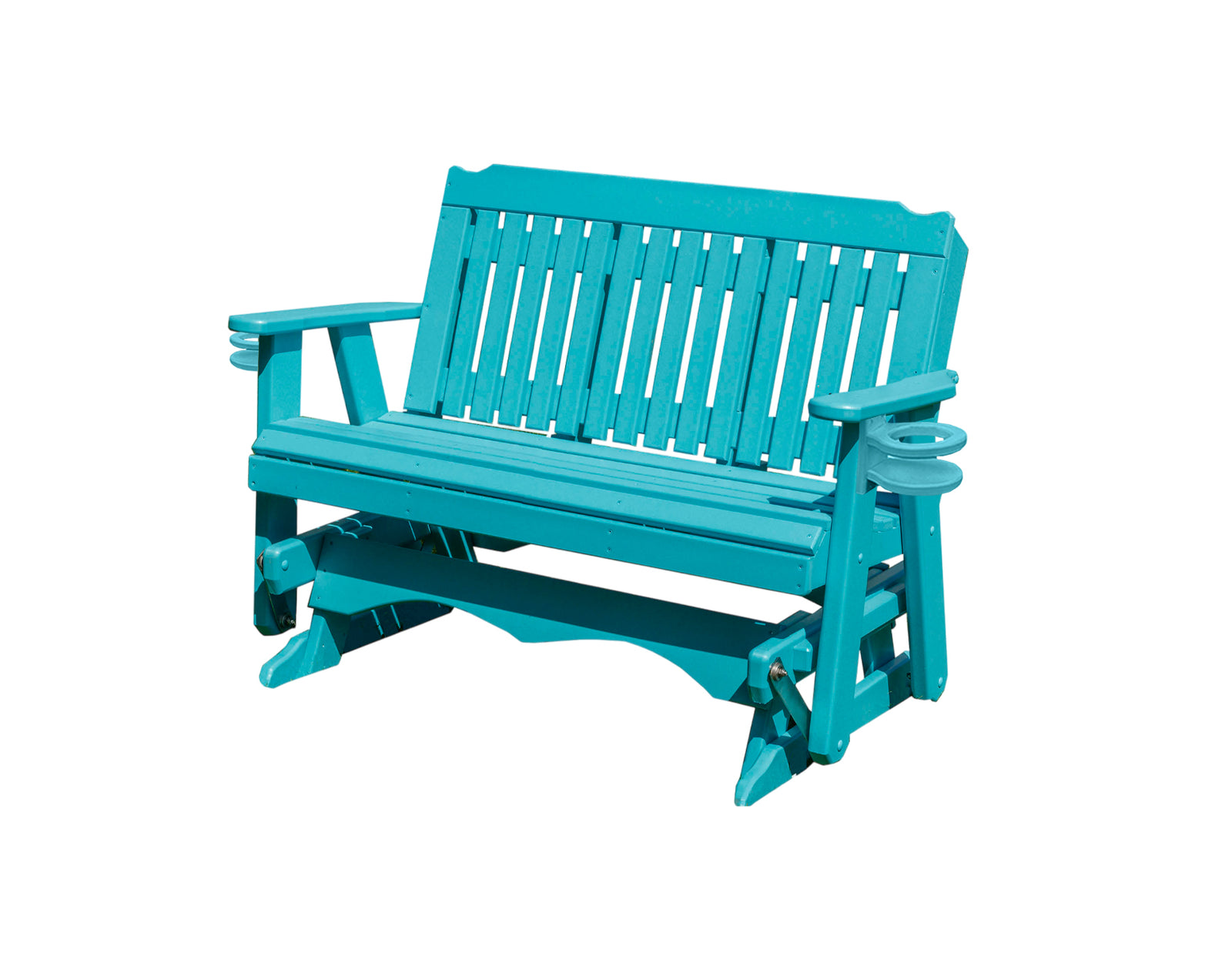 Amish Made Logan Series  Poly Plastic Lumber Wood Glider Premium Colors Made in USA HDPE with No wood fibers Memorial Patio Porch  Church Glider Signature design 1000 lbs Limit+G4:G5