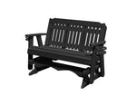 Amish Made Logan Series  Poly Plastic Lumber Wood Glider Premium Colors Made in USA HDPE with No wood fibers Memorial Patio Porch  Church Glider Signature design 1000 lbs Limit+G4:G5
