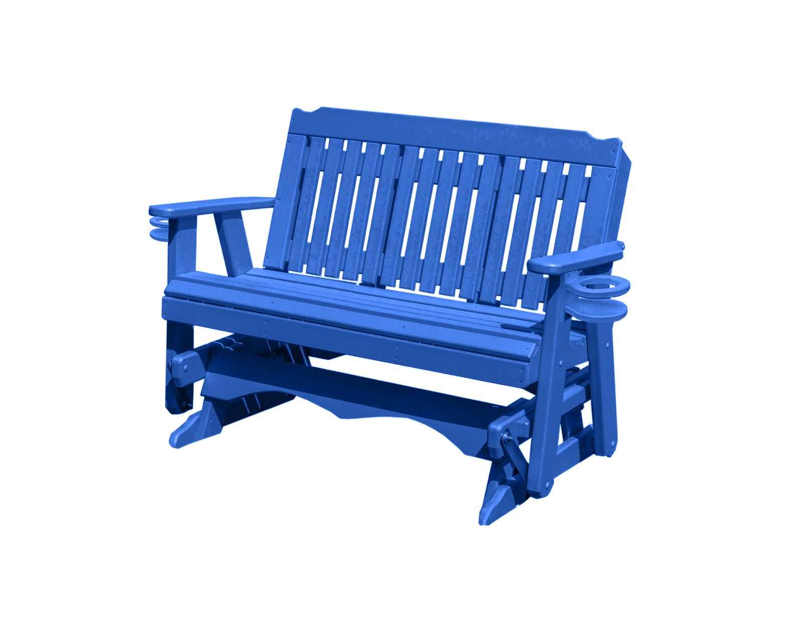 Amish Made Logan Series  Poly Plastic Lumber Wood Glider Premium Colors Made in USA HDPE with No wood fibers Memorial Patio Porch  Church Glider Signature design 1000 lbs Limit+G4:G5