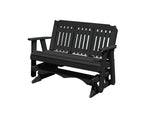 Amish Made Logan Series  Poly Plastic Lumber Wood Glider Premium Colors Made in USA HDPE with No wood fibers Memorial Patio Porch  Church Glider Signature design 1000 lbs Limit+G4:G5