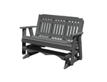 Amish Made Logan Series  Poly Plastic Lumber Wood Glider Premium Colors Made in USA HDPE with No wood fibers Memorial Patio Porch  Church Glider Signature design 1000 lbs Limit+G4:G5
