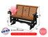 Glider Handmade by Amish Artisans in USA Poly Lumber wood Lancaster series Roll Back Porch Glider Heavy Duty Everlasting PolyTuf HDPE