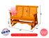 Amish Made Lancaster Series Poly Plastic Lumber Wood Glider Premium Colors Made in USA HDPE with No wood fibers Memorial Patio Porch Glider Rollback design 1000 lbs Limit+G4:G5