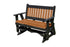 Glider Handmade by Amish Artisans in USA Poly Lumber wood Mission Series Porch Glider Heavy Duty Everlasting PolyTuf HDPE