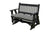 Glider Handmade by Amish Artisans in USA Poly Lumber wood Mission Series Porch Glider Heavy Duty Everlasting PolyTuf HDPE