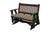 Glider Handmade by Amish Artisans in USA Poly Lumber wood Mission Series Porch Glider Heavy Duty Everlasting PolyTuf HDPE
