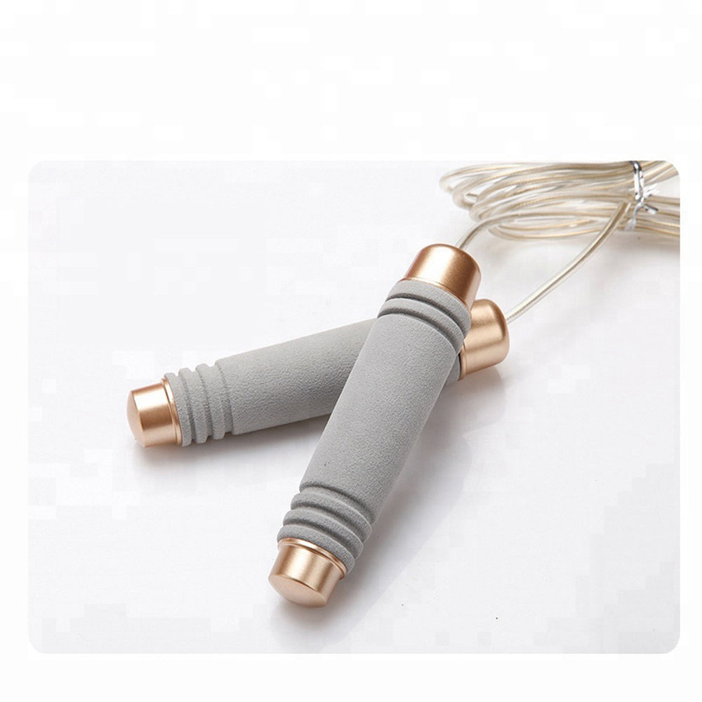 Adjustable TPU Wire Rope with Bearing Weighted Jump Rope for Handle Comfortable Foam Handle Skipping Rope for Workout and Fitness Training - WoodPoly.com