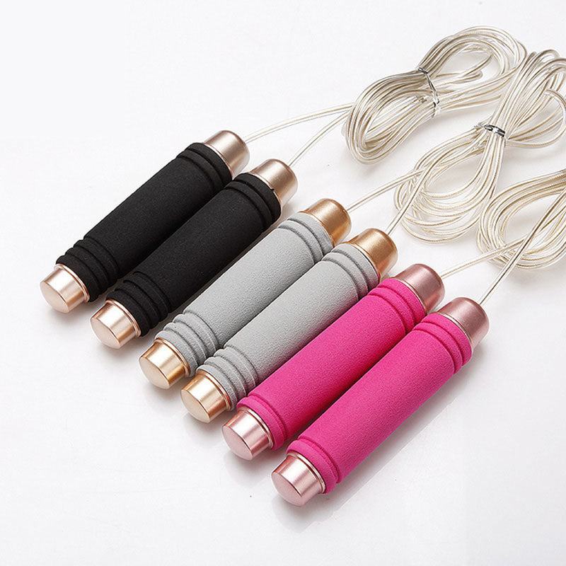 Adjustable TPU Wire Rope with Bearing Weighted Jump Rope for Handle Comfortable Foam Handle Skipping Rope for Workout and Fitness Training - WoodPoly.com