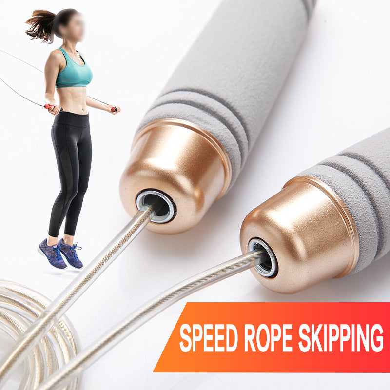 Adjustable TPU Wire Rope with Bearing Weighted Jump Rope for Handle Comfortable Foam Handle Skipping Rope for Workout and Fitness Training - WoodPoly.com