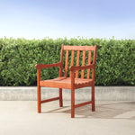 Aina Tropical Reddish Brown Wood Patio Armchair