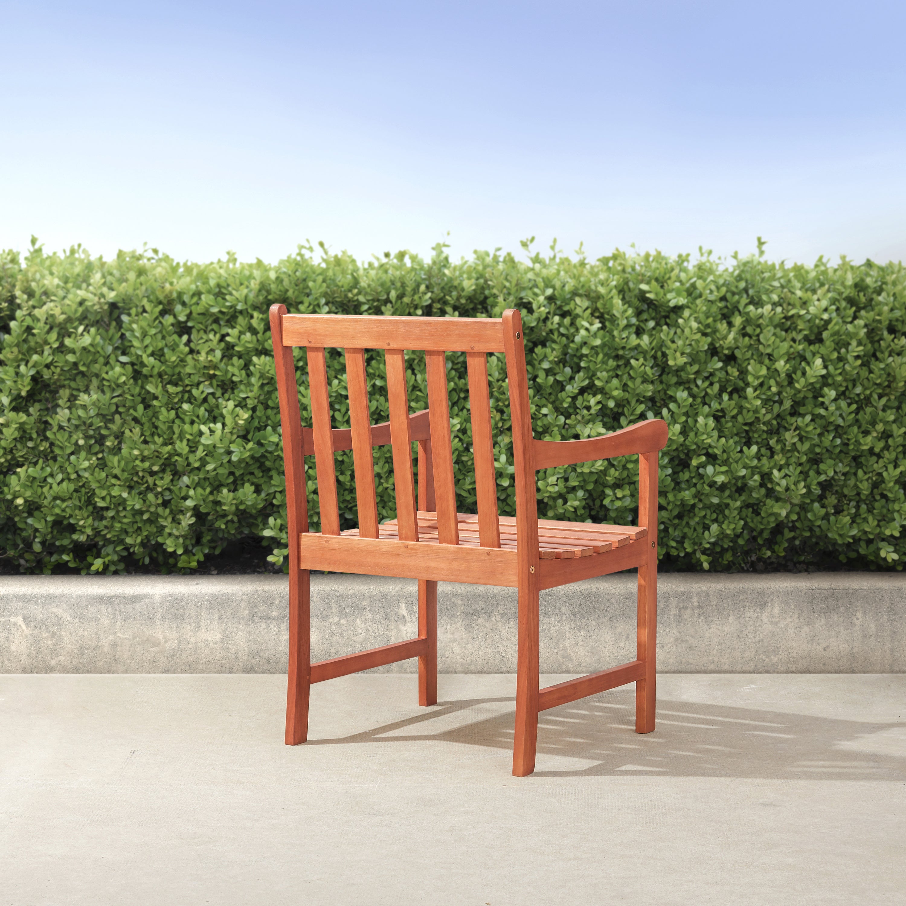 Aina Tropical Reddish Brown Wood Patio Armchair