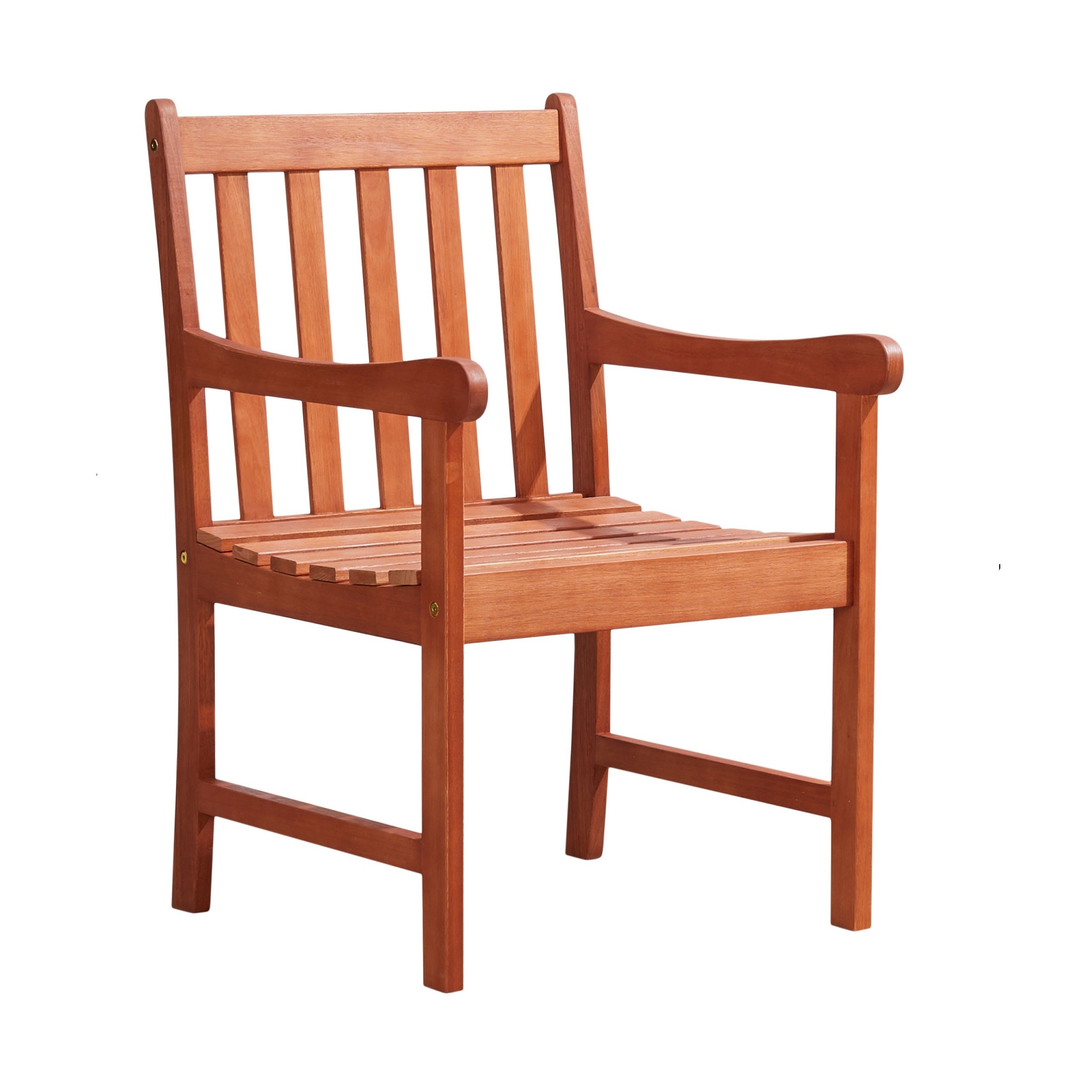 Aina Tropical Reddish Brown Wood Patio Armchair