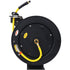 Air Hose Reel Retractable 3/8" Inch x 50' Foot SBR Rubber Hose Max 300PSI Heavy Duty Industrial Steel Single Arm Construction