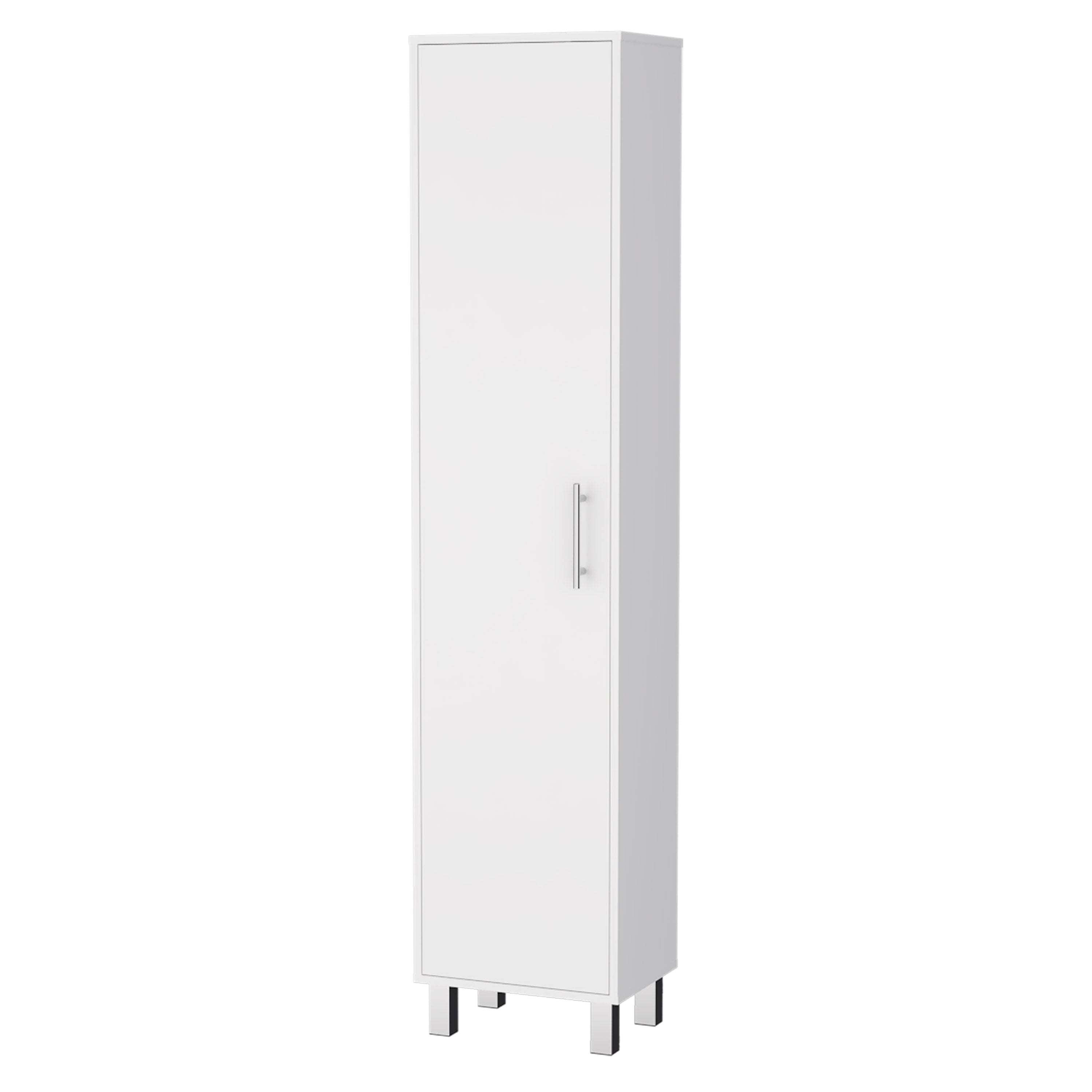 Andrews 1-Door 5-Shelf Tall Storage Cabinet White