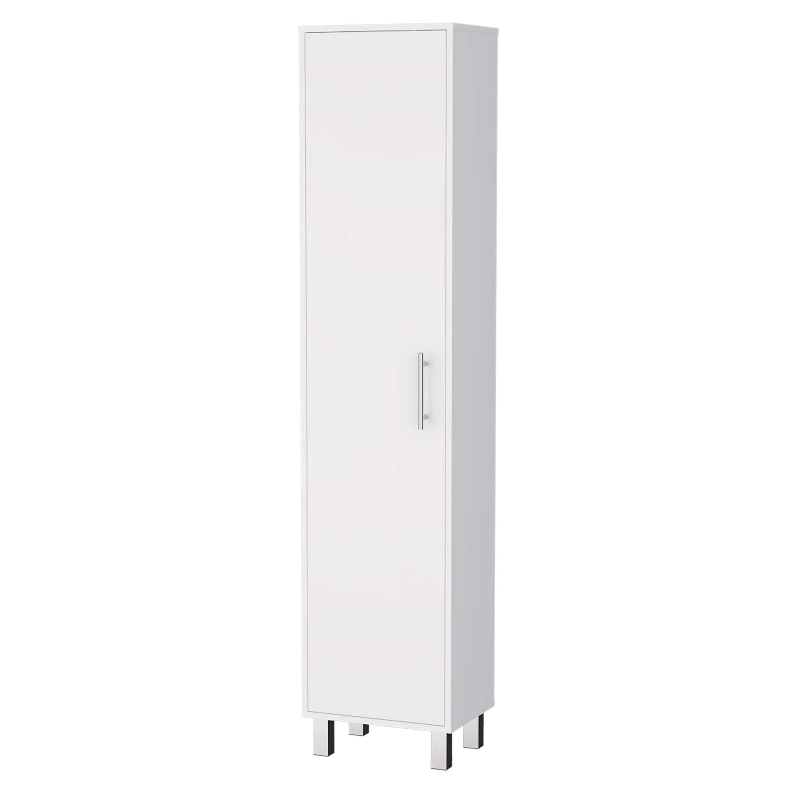 Andrews 1-Door 5-Shelf Tall Storage Cabinet White