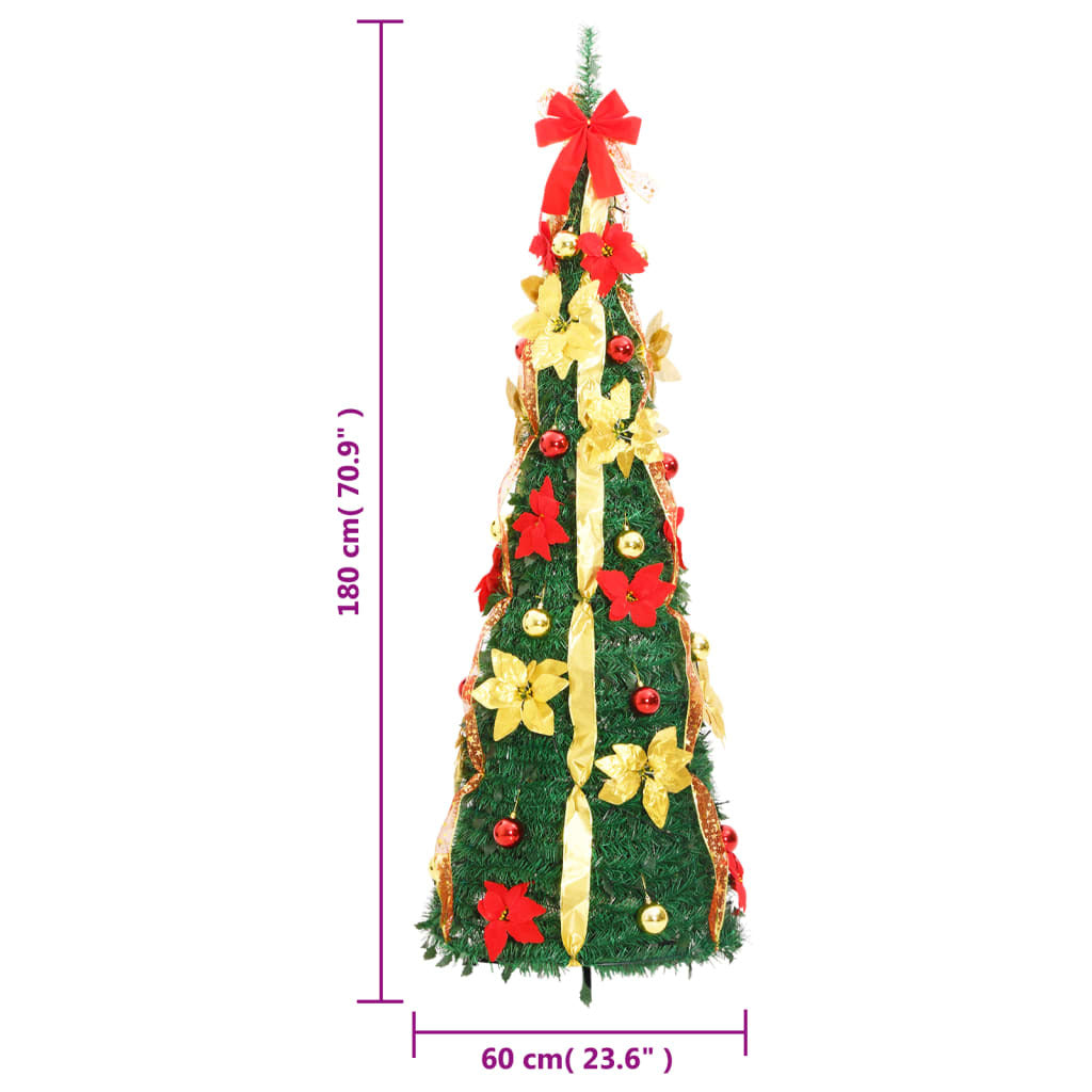 Artificial Christmas Tree Pop-up 150 LEDs Green 70.9