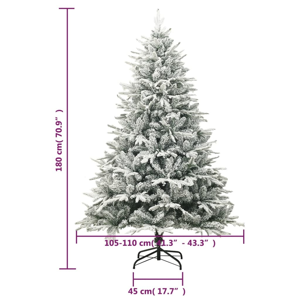 Artificial Christmas Tree with Flocked Snow Green 70.9