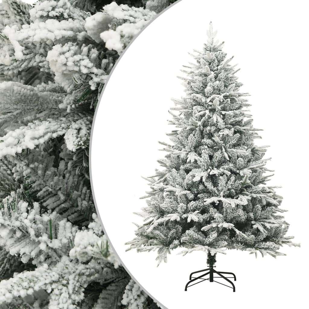 Artificial Christmas Tree with Flocked Snow Green 82.7