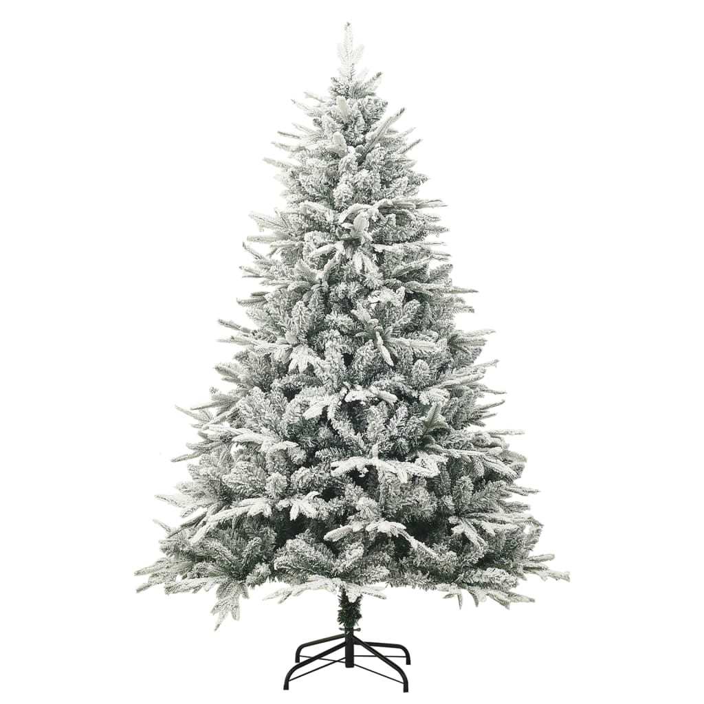 Artificial Christmas Tree with Flocked Snow Green 82.7