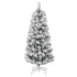 Artificial Hinged Christmas Tree with Flocked Snow 59.1"