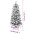 Artificial Hinged Christmas Tree with Flocked Snow 59.1"