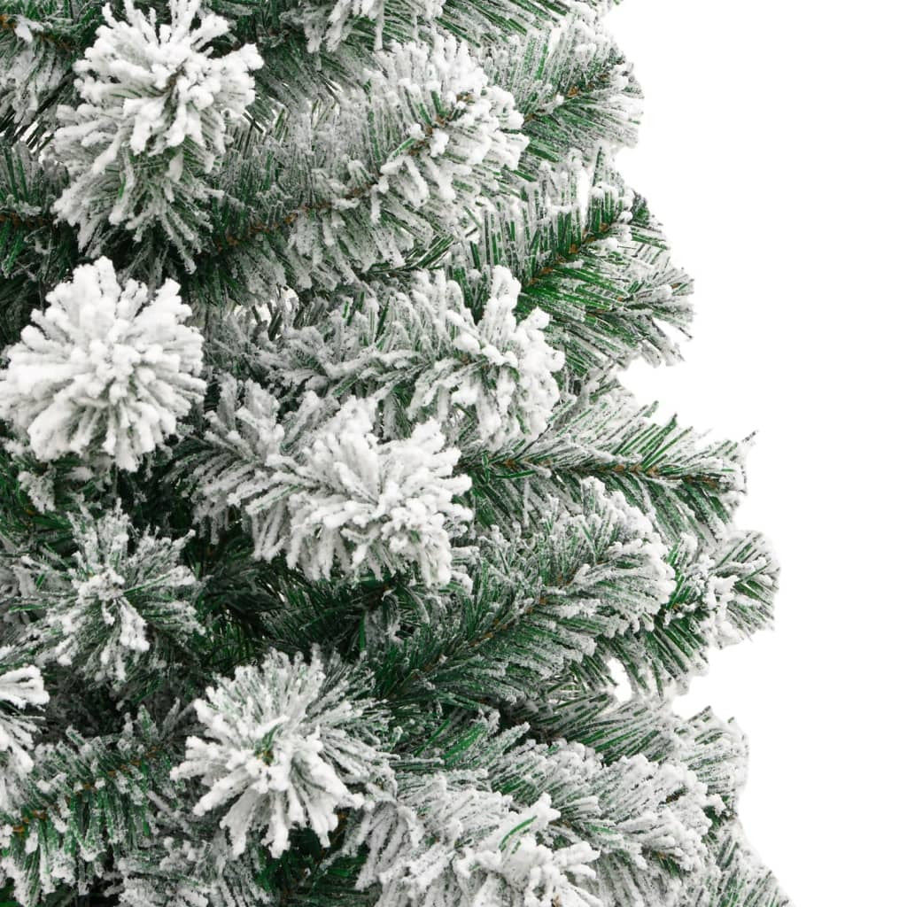 Artificial Hinged Christmas Tree with Flocked Snow 70.9"
