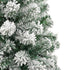 Artificial Hinged Christmas Tree with Flocked Snow 70.9"