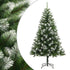 Artificial Hinged Christmas Tree with Flocked Snow 70.9"