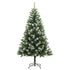 Artificial Hinged Christmas Tree with Flocked Snow 70.9"