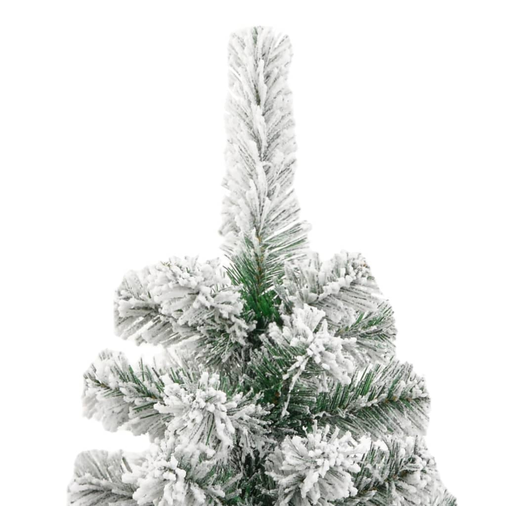 Artificial Hinged Christmas Tree with Flocked Snow 70.9"