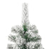 Artificial Hinged Christmas Tree with Flocked Snow 70.9"