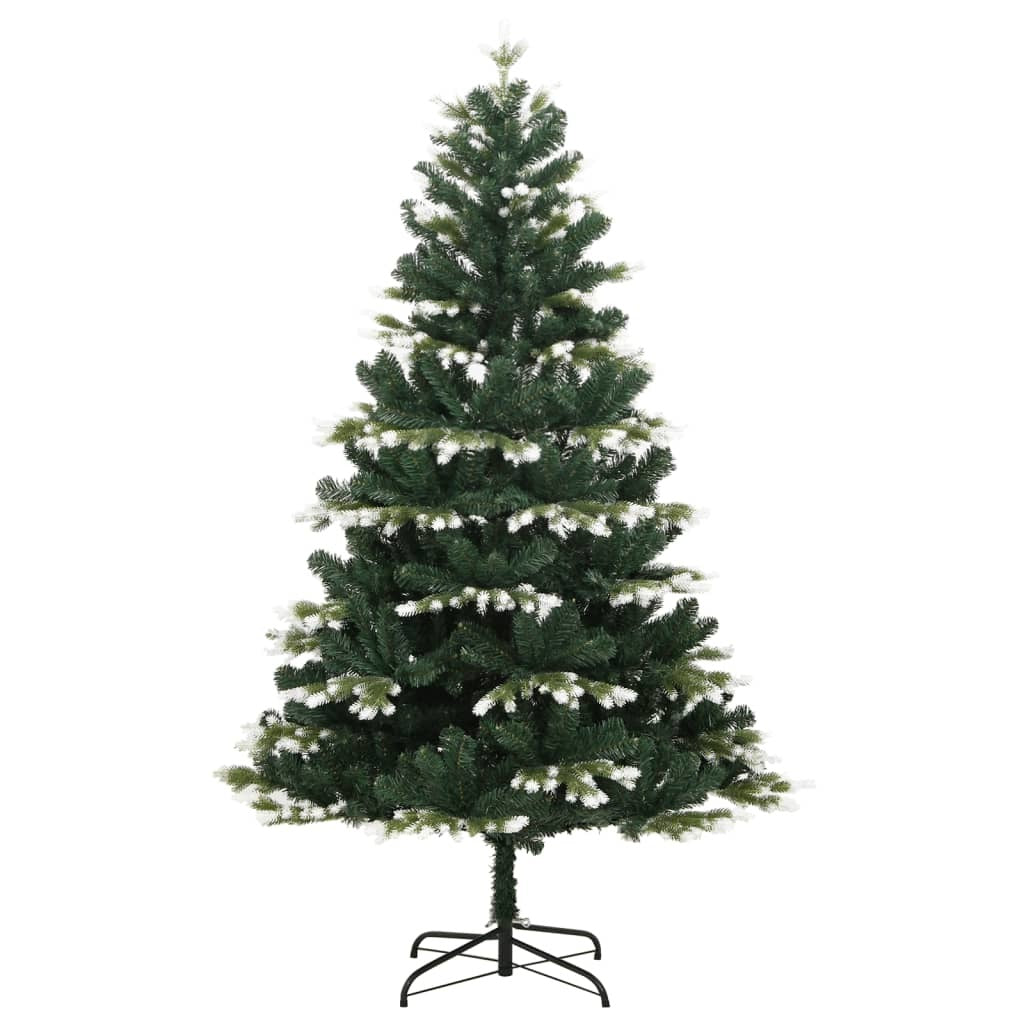 Artificial Hinged Christmas Tree with Flocked Snow 70.9"