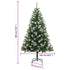 Artificial Hinged Christmas Tree with Flocked Snow 70.9"