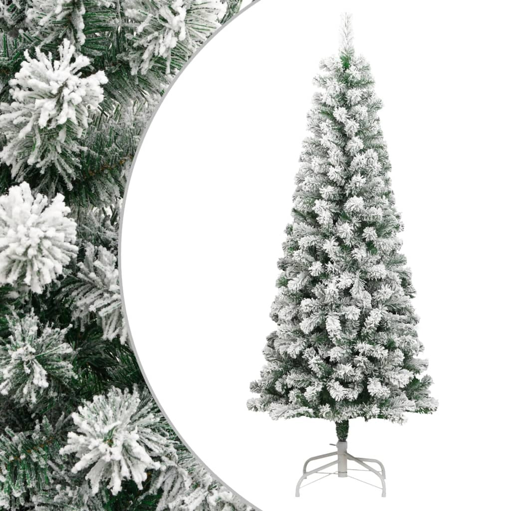 Artificial Hinged Christmas Tree with Flocked Snow 70.9