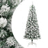 Artificial Hinged Christmas Tree with Flocked Snow 70.9"
