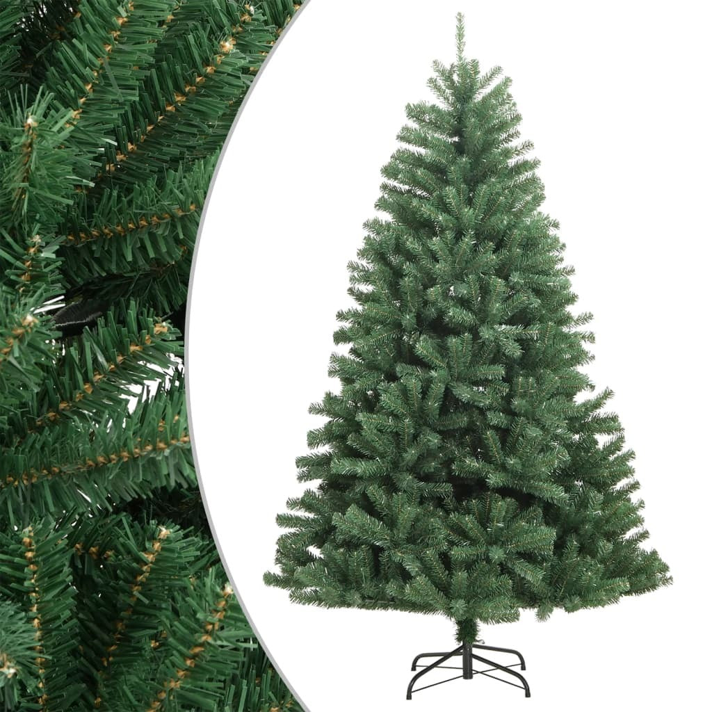 Artificial Hinged Christmas Tree with Stand Green 82.7"