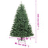 Artificial Hinged Christmas Tree with Stand Green 82.7"