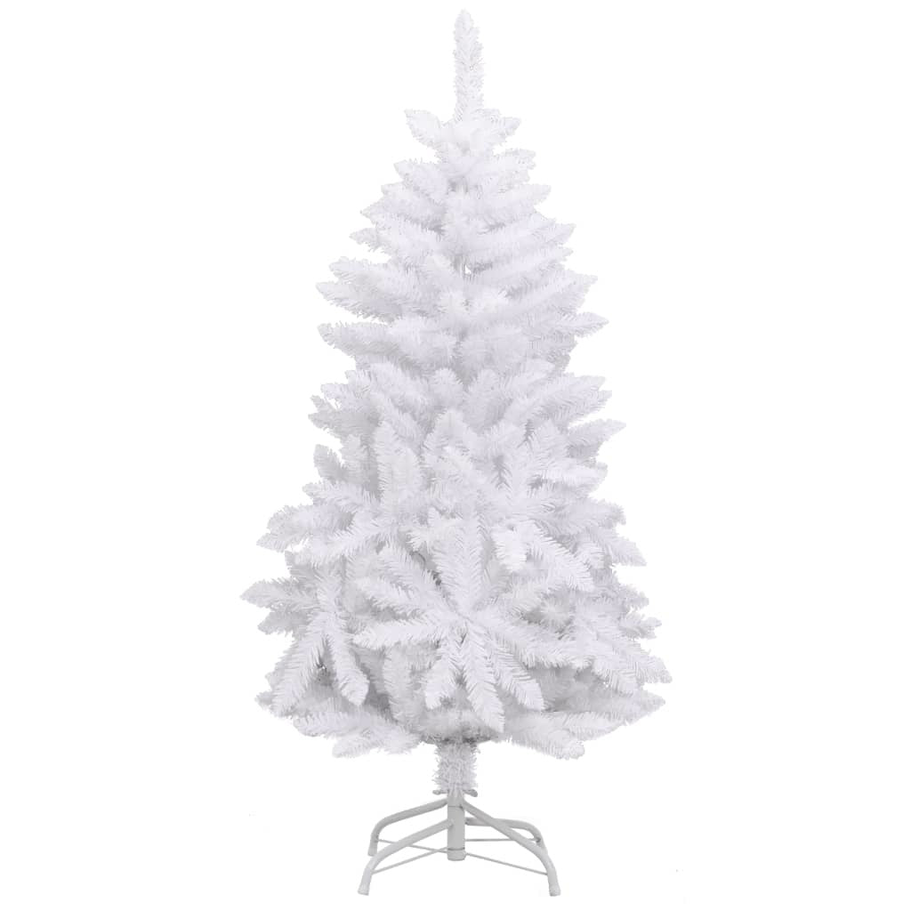Artificial Hinged Christmas Tree with Stand White 59.1"