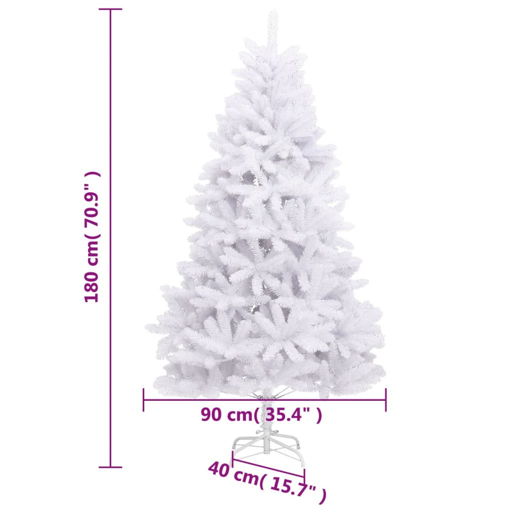 Artificial Hinged Christmas Tree with Stand White 70.9