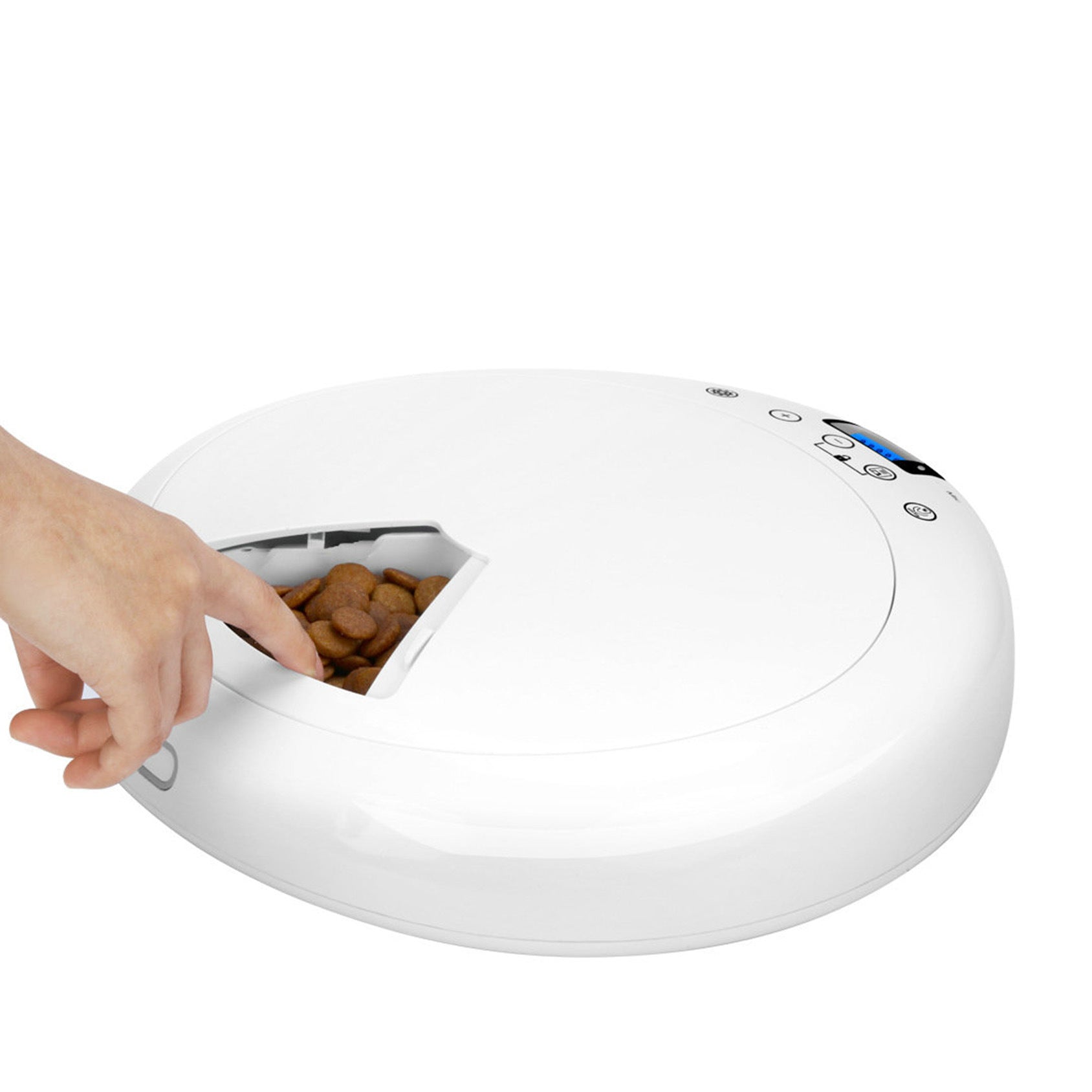 Automatic Pet Feeder 6-Meals Portion with Digital Timer Food Dispenser Wet and Dry Foods - WoodPoly.com