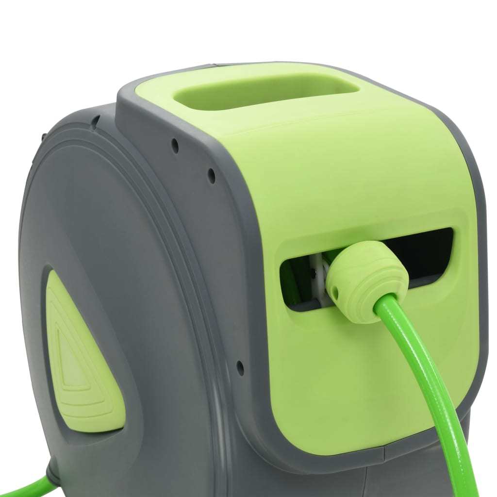Automatic Retractable Water Hose Reel Wall Mounted 98.4'+6.6' - WoodPoly.com