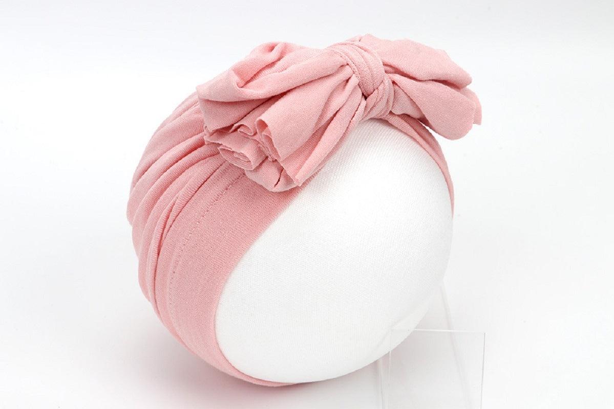 Baby Girls Headwrap Bowknot Cotton Cloth Turban Toddler Ear Hat Kids Head Cap Baby Hats - WoodPoly.com