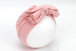 Baby Girls Headwrap Bowknot Cotton Cloth Turban Toddler Ear Hat Kids Head Cap Baby Hats - WoodPoly.com