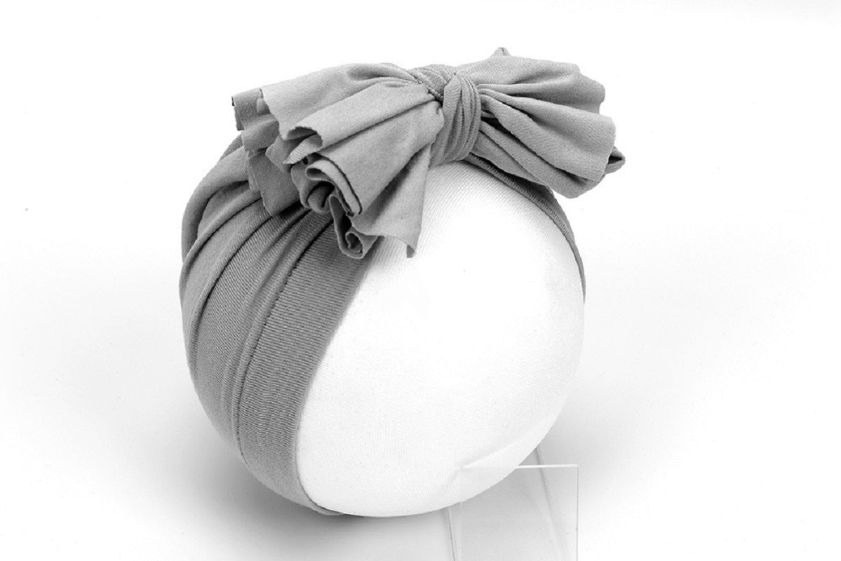 Baby Girls Headwrap Bowknot Cotton Cloth Turban Toddler Ear Hat Kids Head Cap Baby Hats - WoodPoly.com