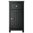 Bathroom Cabinet BERG Black 15.7"x13.4"x31.5" Solid Wood Pine